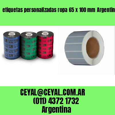 etiquetas personalizadas ropa 65 x 100 mm	Argentina