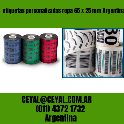 etiquetas personalizadas ropa 65 x 25 mm	Argentina