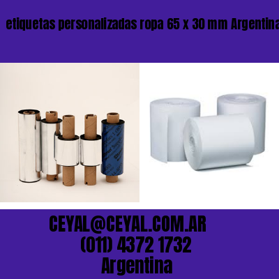 etiquetas personalizadas ropa 65 x 30 mm	Argentina