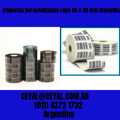 etiquetas personalizadas ropa 65 x 35 mm	Argentina