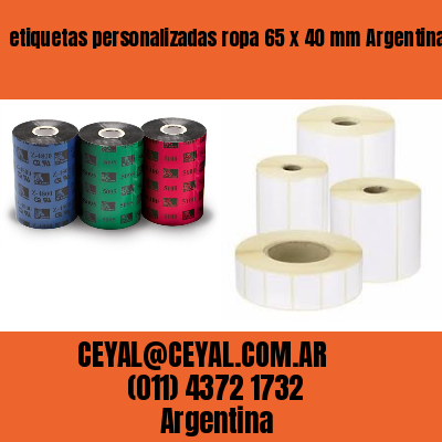 etiquetas personalizadas ropa 65 x 40 mm	Argentina