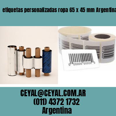 etiquetas personalizadas ropa 65 x 45 mm	Argentina