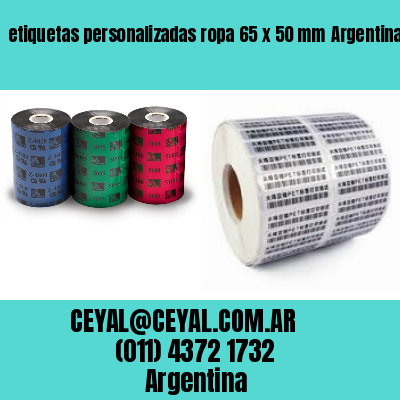etiquetas personalizadas ropa 65 x 50 mm	Argentina