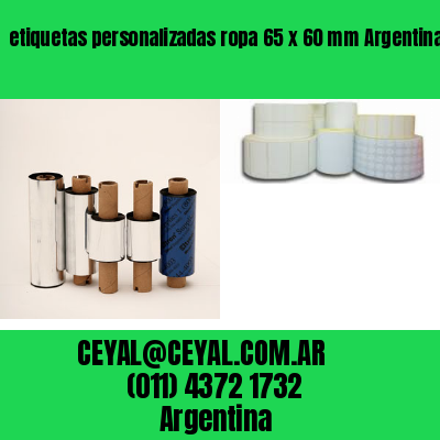 etiquetas personalizadas ropa 65 x 60 mm	Argentina
