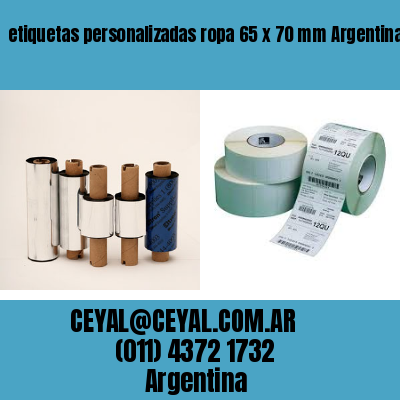 etiquetas personalizadas ropa 65 x 70 mm	Argentina