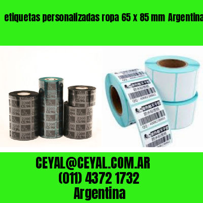 etiquetas personalizadas ropa 65 x 85 mm	Argentina