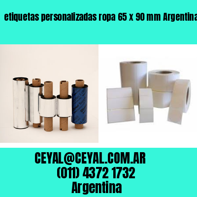 etiquetas personalizadas ropa 65 x 90 mm	Argentina