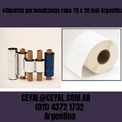 etiquetas personalizadas ropa 70 x 20 mm	Argentina