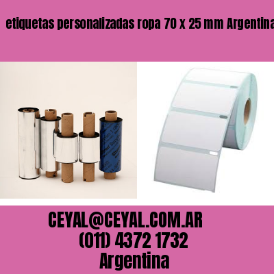 etiquetas personalizadas ropa 70 x 25 mm	Argentina