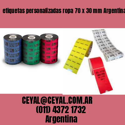 etiquetas personalizadas ropa 70 x 30 mm	Argentina