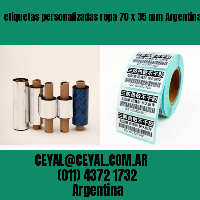 etiquetas personalizadas ropa 70 x 35 mm	Argentina