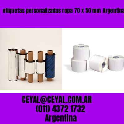 etiquetas personalizadas ropa 70 x 50 mm	Argentina