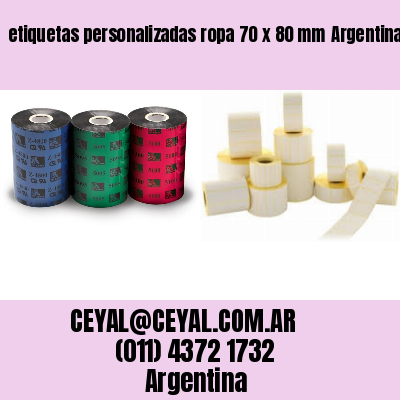 etiquetas personalizadas ropa 70 x 80 mm	Argentina