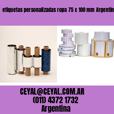 etiquetas personalizadas ropa 75 x 100 mm	Argentina
