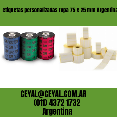 etiquetas personalizadas ropa 75 x 25 mm	Argentina