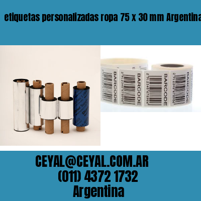 etiquetas personalizadas ropa 75 x 30 mm	Argentina
