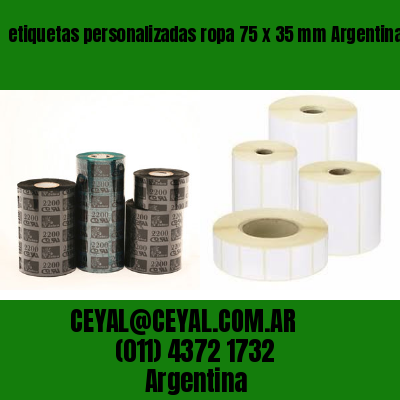 etiquetas personalizadas ropa 75 x 35 mm	Argentina