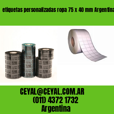 etiquetas personalizadas ropa 75 x 40 mm	Argentina