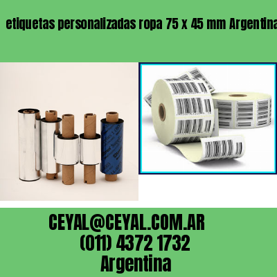etiquetas personalizadas ropa 75 x 45 mm	Argentina