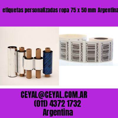 etiquetas personalizadas ropa 75 x 50 mm	Argentina