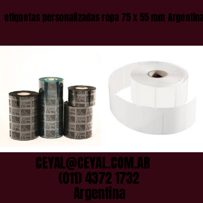 etiquetas personalizadas ropa 75 x 55 mm	Argentina