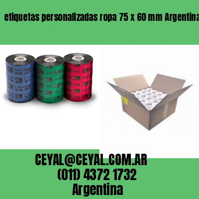 etiquetas personalizadas ropa 75 x 60 mm	Argentina