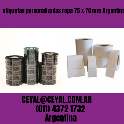 etiquetas personalizadas ropa 75 x 70 mm	Argentina