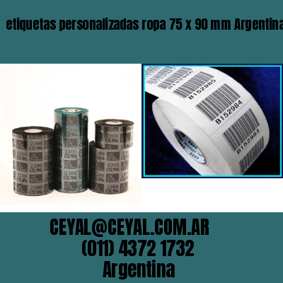 etiquetas personalizadas ropa 75 x 90 mm	Argentina