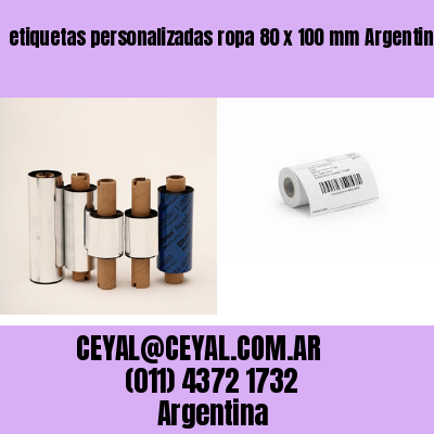 etiquetas personalizadas ropa 80 x 100 mm	Argentina