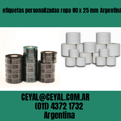 etiquetas personalizadas ropa 80 x 25 mm	Argentina