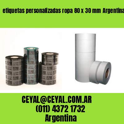 etiquetas personalizadas ropa 80 x 30 mm	Argentina