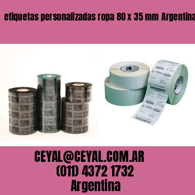 etiquetas personalizadas ropa 80 x 35 mm	Argentina