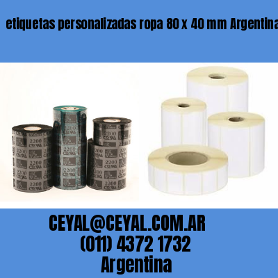 etiquetas personalizadas ropa 80 x 40 mm	Argentina