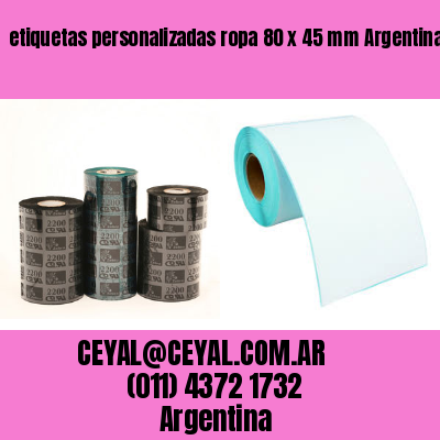 etiquetas personalizadas ropa 80 x 45 mm	Argentina