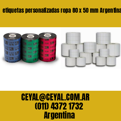 etiquetas personalizadas ropa 80 x 50 mm	Argentina