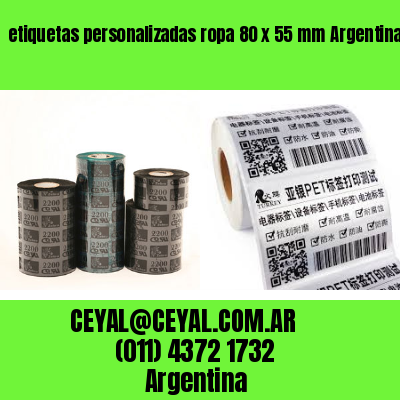etiquetas personalizadas ropa 80 x 55 mm	Argentina