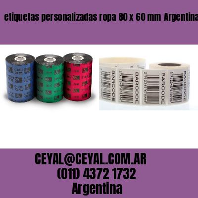 etiquetas personalizadas ropa 80 x 60 mm	Argentina