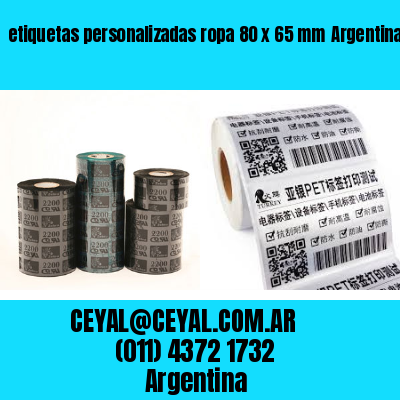 etiquetas personalizadas ropa 80 x 65 mm	Argentina