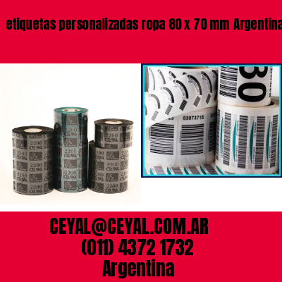 etiquetas personalizadas ropa 80 x 70 mm	Argentina