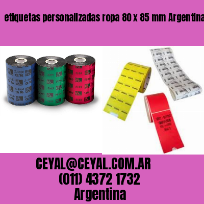 etiquetas personalizadas ropa 80 x 85 mm	Argentina