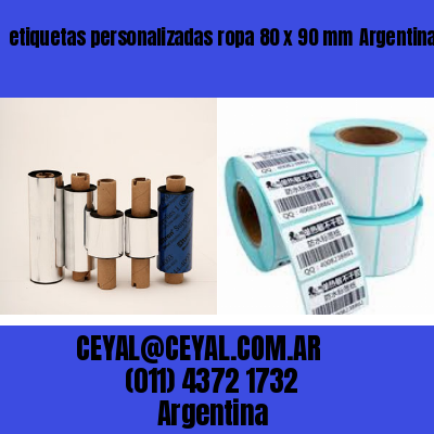 etiquetas personalizadas ropa 80 x 90 mm	Argentina