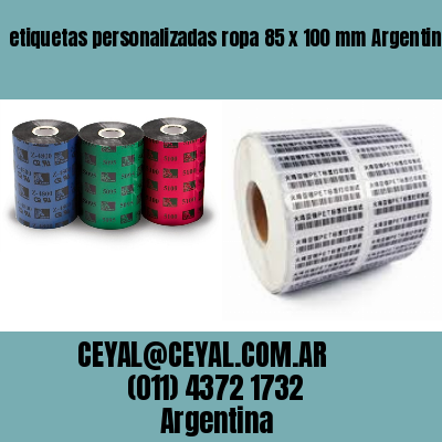 etiquetas personalizadas ropa 85 x 100 mm	Argentina