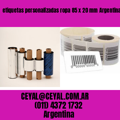 etiquetas personalizadas ropa 85 x 20 mm	Argentina