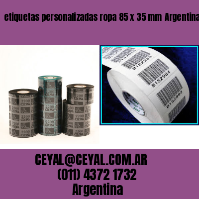 etiquetas personalizadas ropa 85 x 35 mm	Argentina