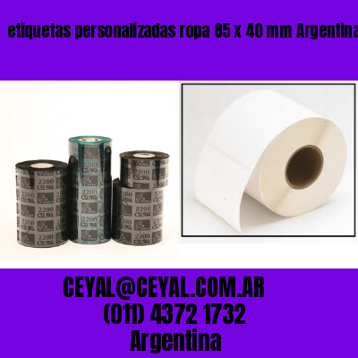 etiquetas personalizadas ropa 85 x 40 mm	Argentina