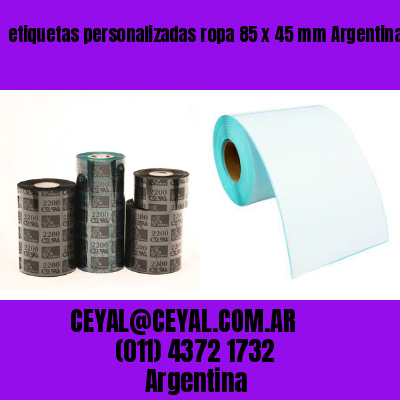 etiquetas personalizadas ropa 85 x 45 mm	Argentina