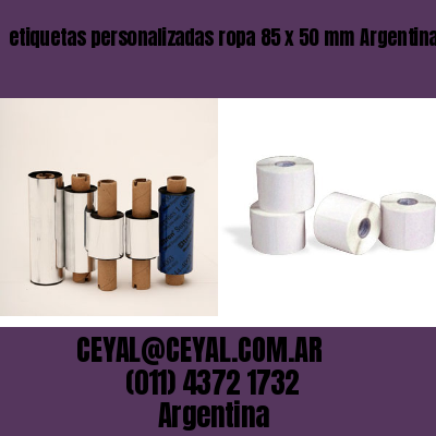etiquetas personalizadas ropa 85 x 50 mm	Argentina