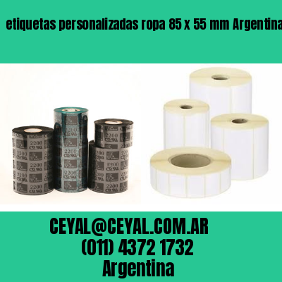 etiquetas personalizadas ropa 85 x 55 mm	Argentina