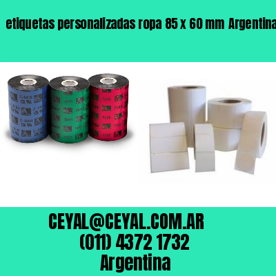 etiquetas personalizadas ropa 85 x 60 mm	Argentina