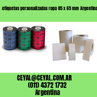 etiquetas personalizadas ropa 85 x 65 mm	Argentina